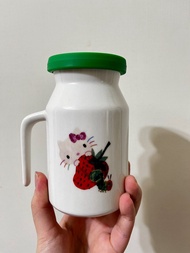 全新 Hello Kitty 帶蓋陶瓷杯 馬克杯 牛奶杯 屈臣氏 新想法造型杯 好餓的毛毛蟲 #24年中慶