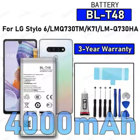 100% New High Quality BL-T48 Battery For LG Stylo6/LMQ730TM/K71/LM-Q730HA Replacement Battery Bateri