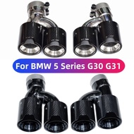 Suitable for BMW 5 Series G30 G31 tailpipe exhaust pipe modification with four carbon fiber muffler 