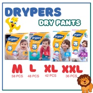 Drypers Dry Pants S/M/L/XL/XXL Baby Diapers | Lampin Bayi Seluar Drypers