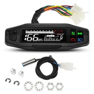 (PQMK) Motorcycle Speedometer Oil Gauge Tachometer Universal Digital Meters Instrument Cluster Turn 