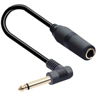 30cm TRS 1/4 Inch Female to Right Angle Mono Male Audio Extension Cables