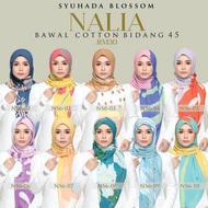 Bawal Nalia Tudung Bawal Printed Exclusive Tudung Printed Bawal Bercorak Syuhada Blossom Mudah Bentuk.