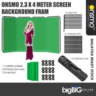 Onsmo 2.3Mx4M Screen Background Frame Backdrop Kit With Collapsible Stand Duty With Screen Stand Kit
