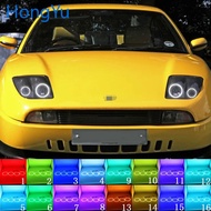 Latest Headlight Multi-color RGB LED Angel Eyes Halo Ring Eye DRL RF Remote Control for Fiat Coupe 1