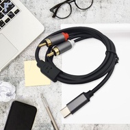 [LslhjMY] Type-c to Double RCA Male Cable Stereo Cable Anti Interference AUX Auxiliary Cable USB C A