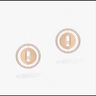【Original】 Messika Earrings Single Diamond Full Diamond Rose Gold Men's Earrings Women's Earrings Wh