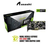 MANLI Nebula RTX3050 6GB Twin Cooler Graphic Card (3 + 2 Years Register Required)