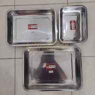 Thick Stainless Steel Tray 20x27 36x27 40x30 cm - KitchenMdn