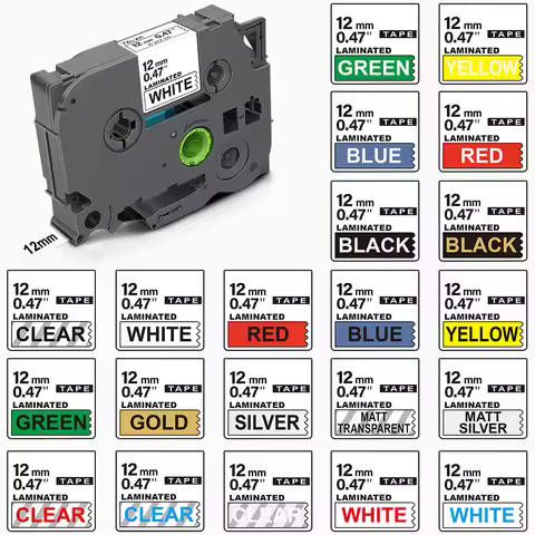 TZe-231 12mm Label Tape Compatible Brother TZe Tape TZe231 Tze131 Tze-631 Tze-531 for Brother Marker