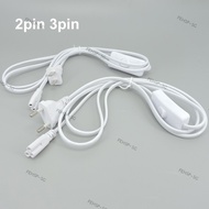 2pin 3pin hole ON/OFF Switch Cable T5 light Tube Power supply Charging Connection extension Wire Con