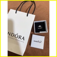 ◹ PANDORA COUPLE RING WITH BOX AND PAPERBAG