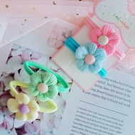 Floral Hair Ties, Pack of 2 Korean Style Hair Bands Hair Ties, Hair Bands 442A