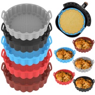 S/L Air Fryers Oven Baking Tray Fried Chicken Basket Mat AirFryer Silicone Pot Round Replacemen Grill Pan air fryer Accessories
