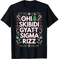 Ohio Skibidi Gyatt Sigma Rizz Gen Alpha Xmas Christmas Party T-Shirt