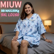 9XL hp BB110-150kg LD160 SUPER JUMBO SLEEVE SET BB110-150 PROMO BABYDOLL PAJAMA SET