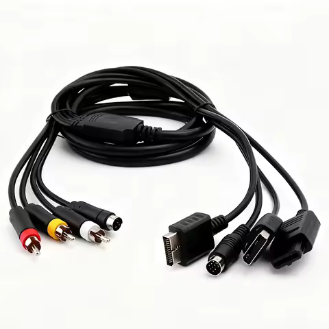 Multi Console Game System S-Video/ AV Cable For N64/PS2/Sega DC128/sega Saturn ss