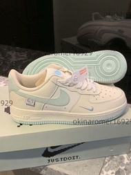 Nike 空軍一號奶蓋海鹽藍低幫板鞋男女款