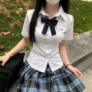 Taiwan Original Hamachi Narrow-Waisted School Supply Versatile Embroidered White Shirt jk Uniform Pr