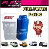 OSK F-3300 FUEL FILTER DIESEL FILTER NISSAN FRONTIER, YU 41 F-3300, URVAN E25, NV350 E26 PENAPIS DIE