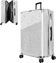 Suitcase Cover Protectors Luggage Cover Fits 20 24 28 30 Inch, 70%clear 30%grey, 30inch, Upgraded Zi