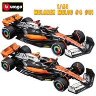 Bburago 1:43 Diecast Model Car Mclaren F1 Team MCL60 Car #4 #81 Alloy Luxury Vehicle Toy Collectible