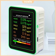 6 In 1 Air Quality Monitor Carbon Dioxide TVOC HCHO Detector Multifunctional PM2.5 PM10 HCHO TVOC CO