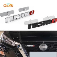 GTIOATO NISMO Metal Front Grill Emblem For Nissan Almera Grand Livina Sentra Navara Frontier Latio X