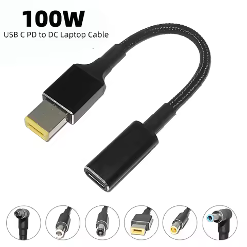 100W USB C PD to DC Universal Laptop Charger Converter Type C Fast Charging Adapter Cable Cord for A
