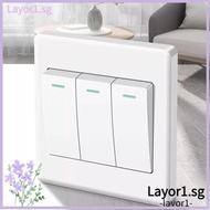 LAYOR1 Wall Switches, Durable 1Way Button Wall Light Switch Panel,  Home Accessories with LED Lamp 1/2/3/4 Gang