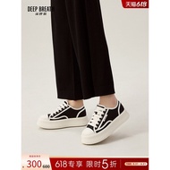 DEEP BREATH DEEP BREATH Sports Canvas Shoes Thick-Soled Biscuit Shoes Casual Height-Increasing Shoes