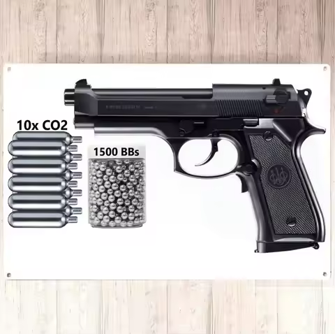 M1911 Pistol - Full-Auto Blowback .177 Co2 Bb Air Pistol Wall Decoration- 310 Fps Fashion Accessorie