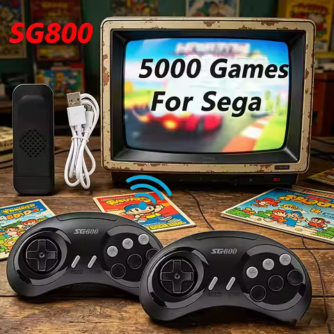 SG800 Retro Game Stick 2.4G Wireless Game Console Built-in 5000 Classic Games And Play TV Gaming Con
