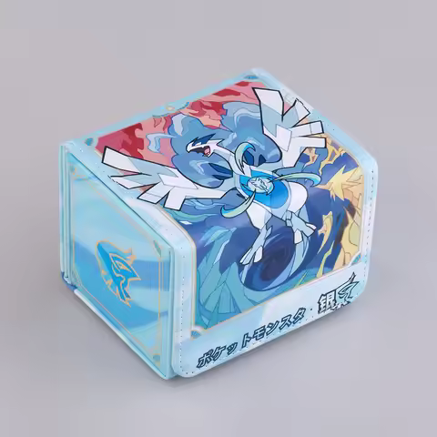 Pokemon OCG DTCG PTCG Cards Deck Box Anime Omegamon Giratina Lugia Mew Gallantmon Figures Pu Leather