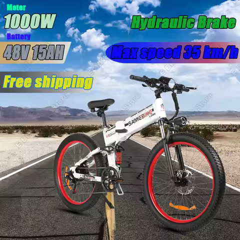 SAMEBIKE LO26-PLUS Electric Bicycle 1000W Motor 48V 15AH Battery Hydraulic Brake Electric Bike 26-in