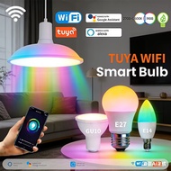 Tuya Smart LED Bulb RGBW GU10 E14 E27 Adjustable Color