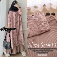 aleza tunic kondangan setelan tunik dan rok by A.N.Y long tunic jumbo ld 120 CM rok panjang plisket