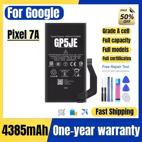 GP5JE for Google Pixel 7A Mobile Phone Battery High Quality High Capacity Battery Replacement Bateri