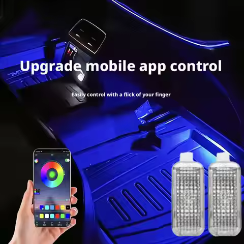 LED Car Interior Atmosphere Lamp Footwell Light Decoration Accessories For AUDI A1 A4 B7 B8 B9 A5 A6