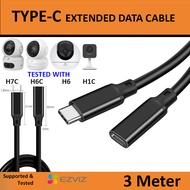 EZVIZ H7c H6C H6 H1C DC5V Female to Male Extension Type-C Power Cable 2 / 3 / 5 Meter