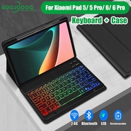 Goojodoq for xiaomi Pad 5/5 Pro 6/6 Pro Case with Keyboard Pen Slot Holder Tablet Protector 11 inch