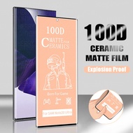 100D HD Soft Full Cover Matte Ceramics Screen Protector For Samsung Galaxy Note 20 Ultra 10 9 8 S21 S20 S10 S9 S8 Plus 5G