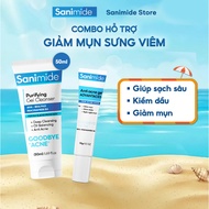 COMBO to Reduce Acne, Swelling and Inflammation for Oily and Acne Skin SANIMIDE, Acne Reduction GEL 