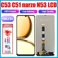 Original LCD For OPPO Realme C51 With Frame C53 LCD Touch Screen Realme Narz N53