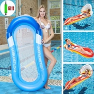 【Worth-Buy】 Foldable Inflatable Floating Row Swimming Pool Hammock Water Hammock Air Mattresses Beach Sports Recliner