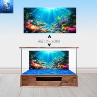 3D painting for Trung aquarium 3D coral painting 3-layer anti-fading Decal with pre-adhesive