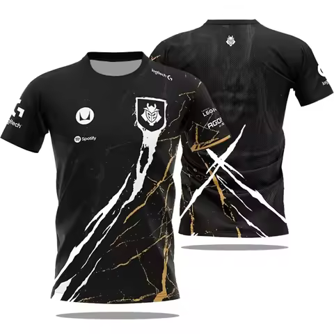 2025 New Summer G2 Sports Esports Game T-shirt National Team Uniform 3D Printed T Shirt O-Neck Breat