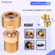 [BlF] 1/2Pcs Adjustable Angle Adapter Valve 360-Degree Flexibility Copper Construction Universal Fit