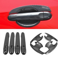 For NISSAN ALMERA 2013-2019 carbon fiber pattern car door handle bowl cover,ALMERA exterior car acce