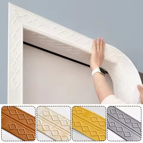 1PC 2.3m/90.55inch Stickers Self Adhesive Wall Trim Line Skirting Border Home Room Decoration Bedroo